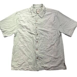 Jamaica Jaxx Island‎ Style Button Up Short Sleeve Shirt Tropical Print M Boho